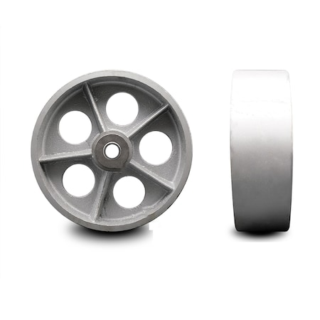 Service Caster SCC-10" Semi Steel Cast Iron Wheel Only w/Roller Bearing -3/4" Bore-2500 lb Cpty SCC-SSR1030